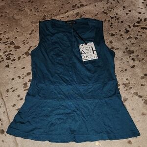 41 Hawthorn Blue Peplum Tank Top